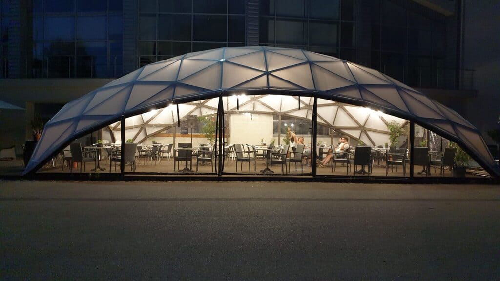 PVC Dome Tent Quadro - STAR Wood Frame