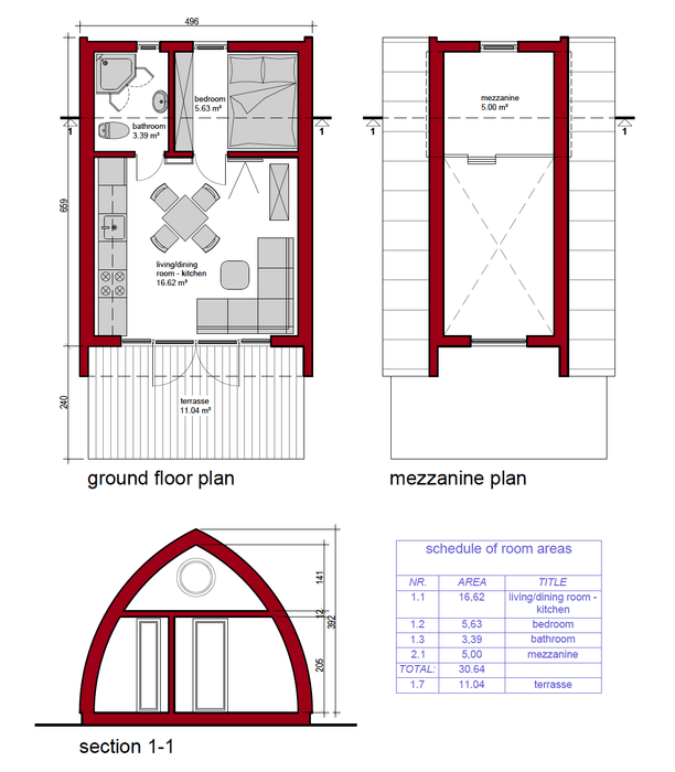 Arched Cabin 32m² / 344ft²