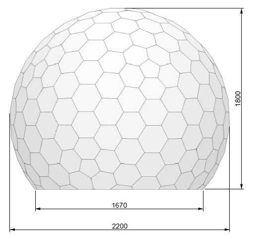 Ø from 70cm to 300cm Aura Dome™ Decor Opal