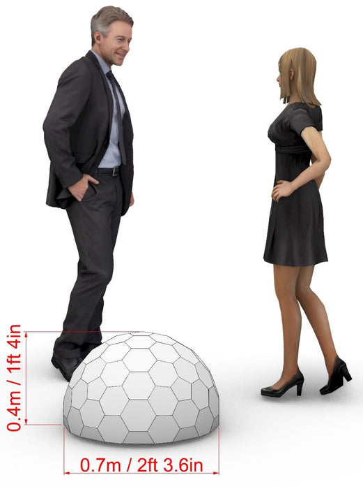 Ø70cm H40cm / Ø27in H16in Aura Dome™ Decor Opal