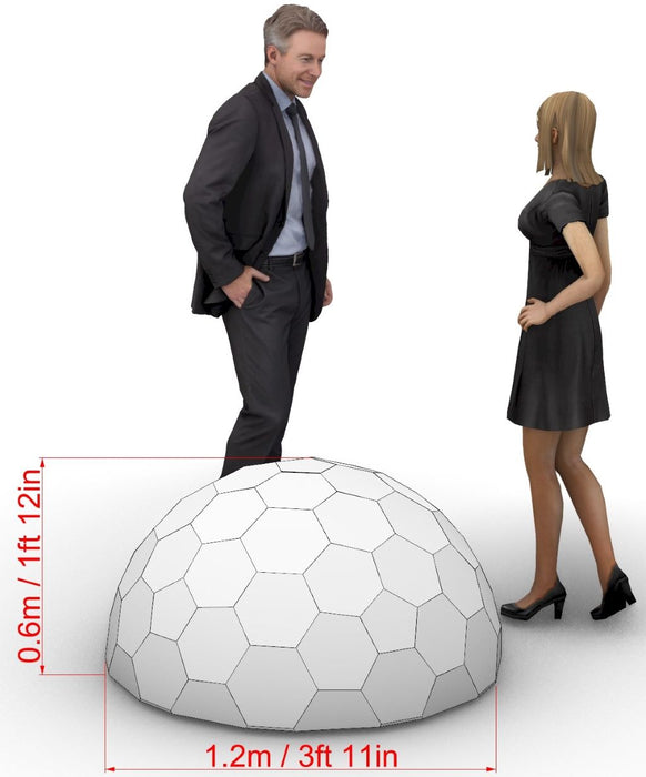 Ø120cm H60cm / Ø47in H24in Aura Dome™ Decor Opal