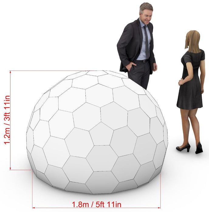 Ø180cm H120cm / Ø71in H47in Aura Dome™ Decor Opal