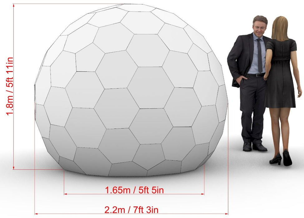 Ø220cm H180cm / Ø87in H71in Aura Dome™ Decor Opal
