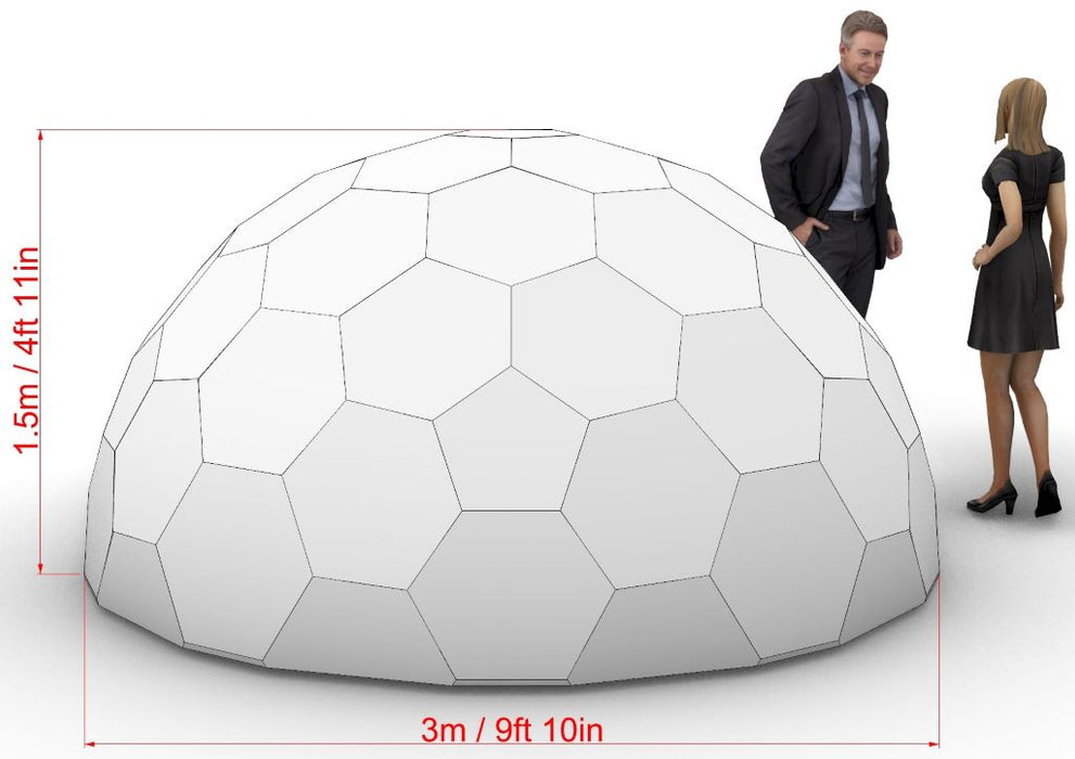 Ø300cm H150cm / Ø118in H59in Aura Dome™ Decor Opal