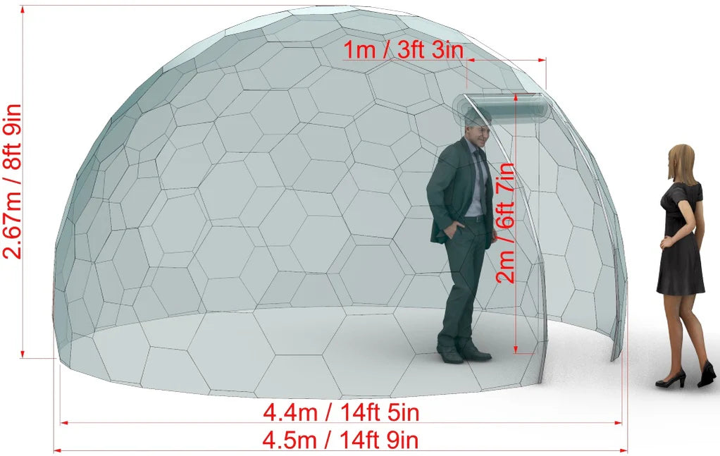 Aura Dome™ Ø6m, H3,5m - ESTÁNDAR - Domo geodésico