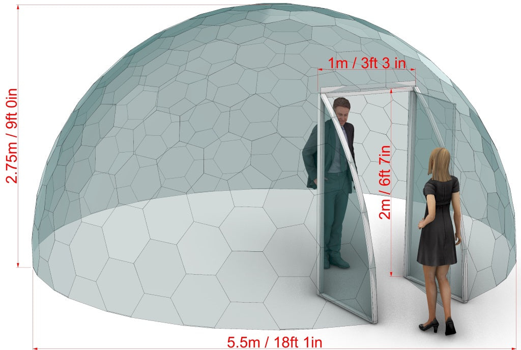 Aura Dome™ Ø6m, H3,5m - STANDARD - Cupola geodetica