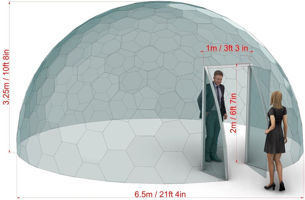Aura Dome™ Ø6m, H3,5m - STANDARD - Cupola geodetica
