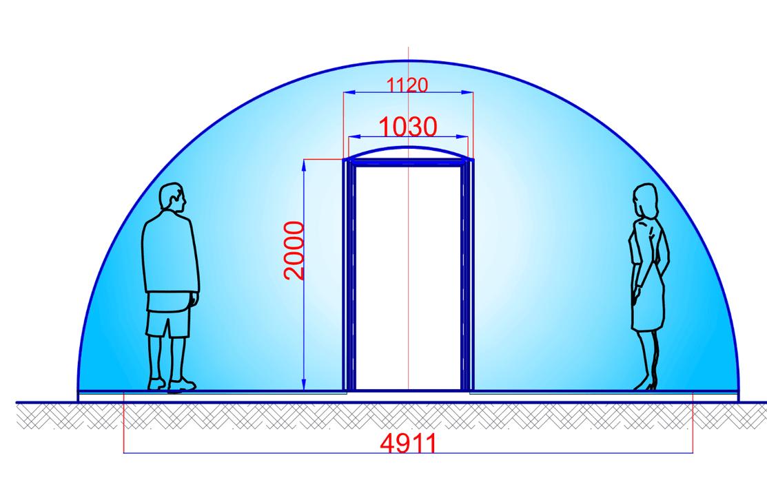 Aura Dome™ Ø6m, H3,5m - STANDARD - Cupola geodetica