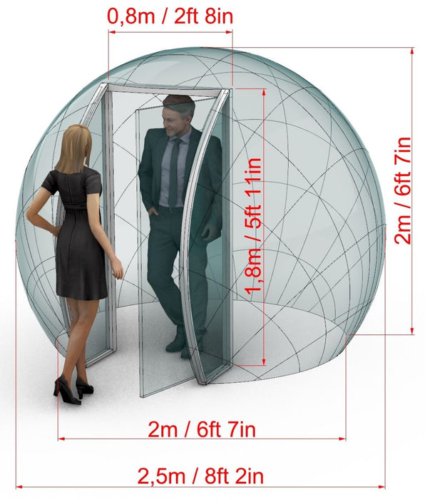 Aura Dome™ Ø6m, H3,5m - ESTÁNDAR - Domo geodésico