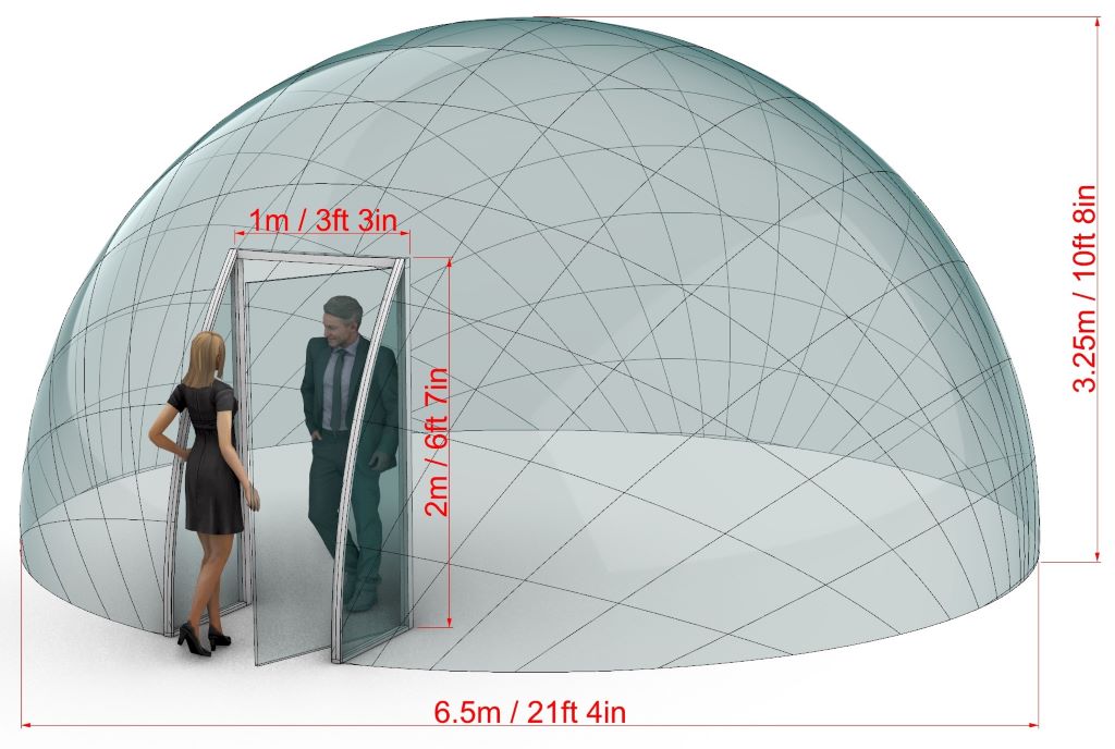 Aura Dome™ Ø6m, H3,5m - STANDARD - Cupola geodetica