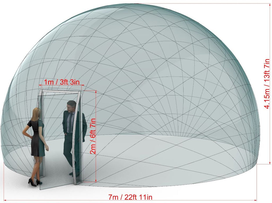 Aura Dome™ Ø6m, H3,5m - STANDARD - Cupola geodetica