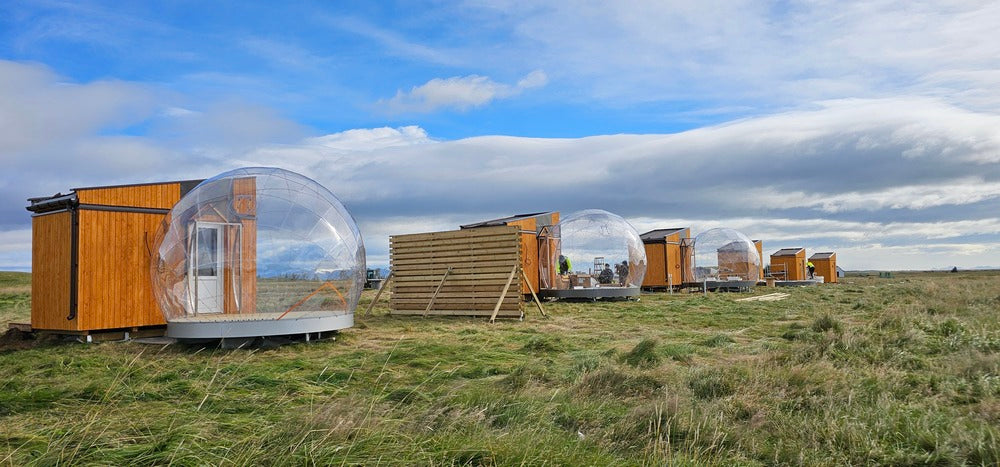 Dôme Aura Bubble™ Ø3,5m avec porte vitrée