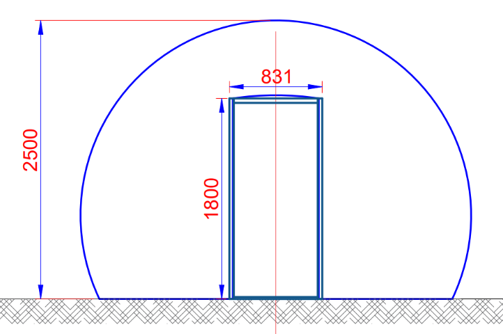 Ø4,5m Luxury Aura Dome™ avec porte vitrée