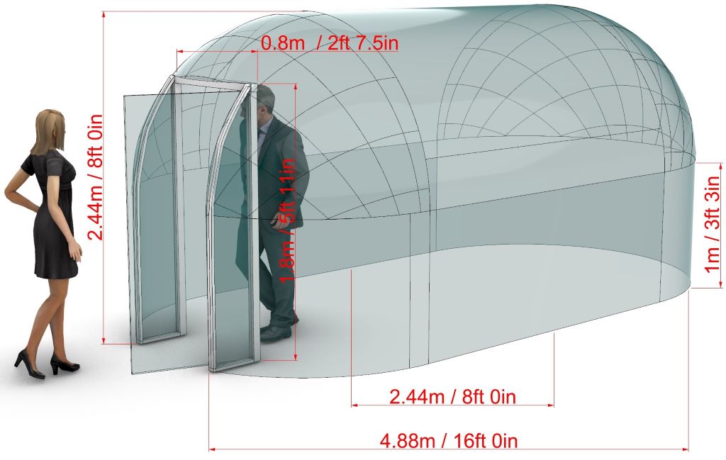 Aura Dome™ Ø6m, H3,5m - STANDARD - Cupola geodetica