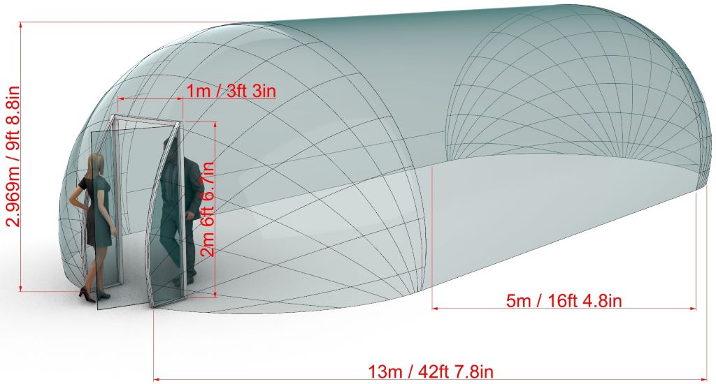 Aura Dome™ Ø6m, H3,5m - STANDARD - Cupola geodetica