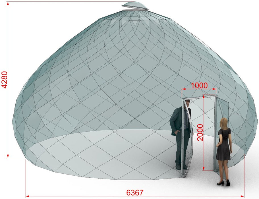 Ø7m H4,28m / Ø22ft 11in H14ft Luxury Aura Zome Dome™ Mosquito/Dust PROOF