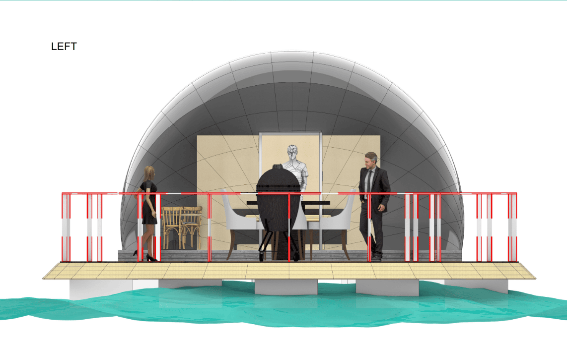 Ø6m H3,5m / Ø19ft 8in H11ft 5in Luxury Aura QUAD™ Raft with Glass Door