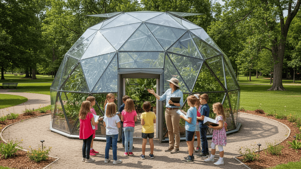 Dôme de loisirs en verre Ø5m