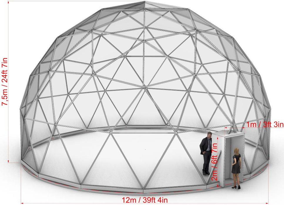 Ø12m (39ft) Insulated Glass Dome F3 4/7