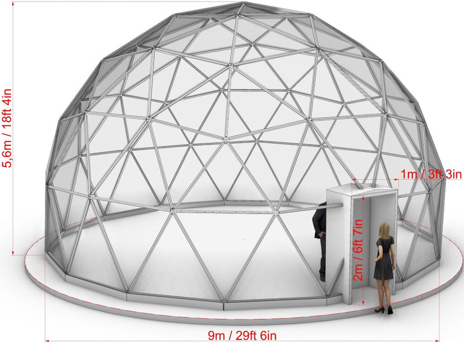 Cúpula de ocio de cristal