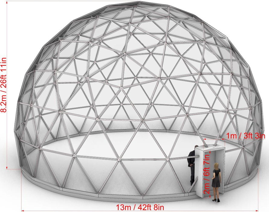 Ø13m (42ft) Insulated Glass Dome F4 1/2 + 1 row