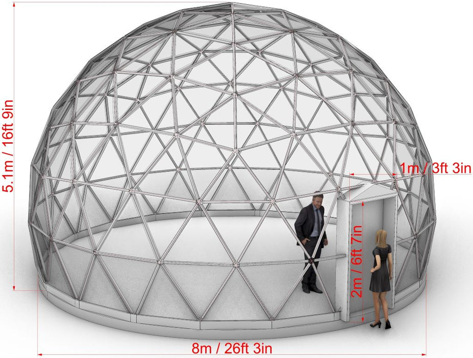 Cúpula de ocio de cristal