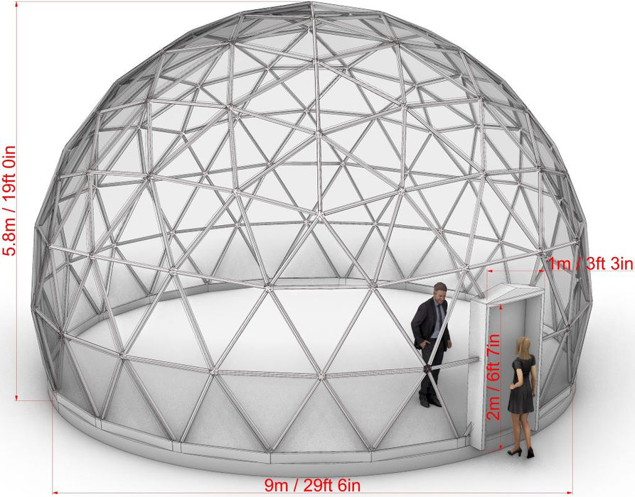 Dôme de loisirs en verre Ø5m