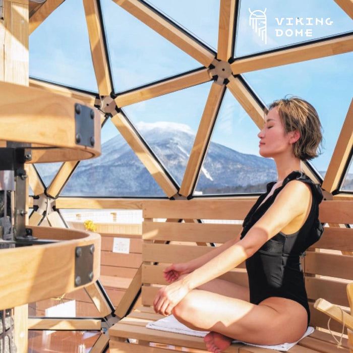 Ø3m Sauna-Glaskuppel mit Doppelscheibe