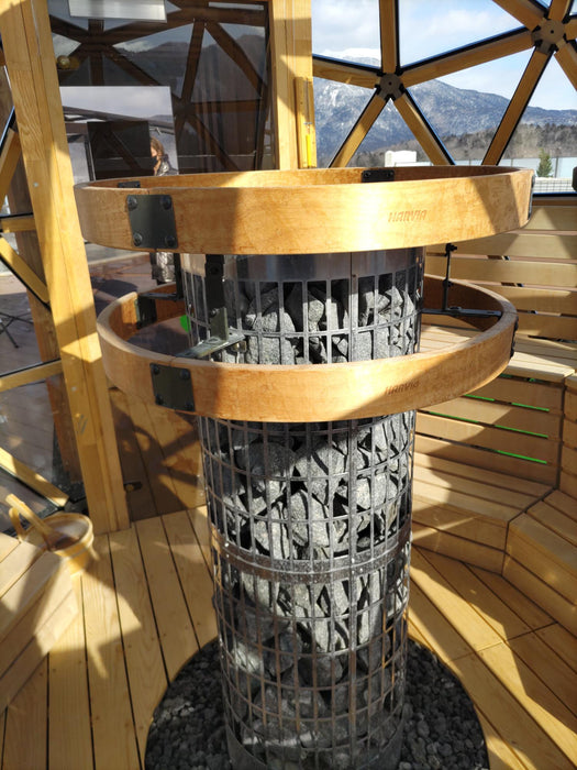 Ø3,5 m Sauna-Glaskuppel mit Doppelscheibe