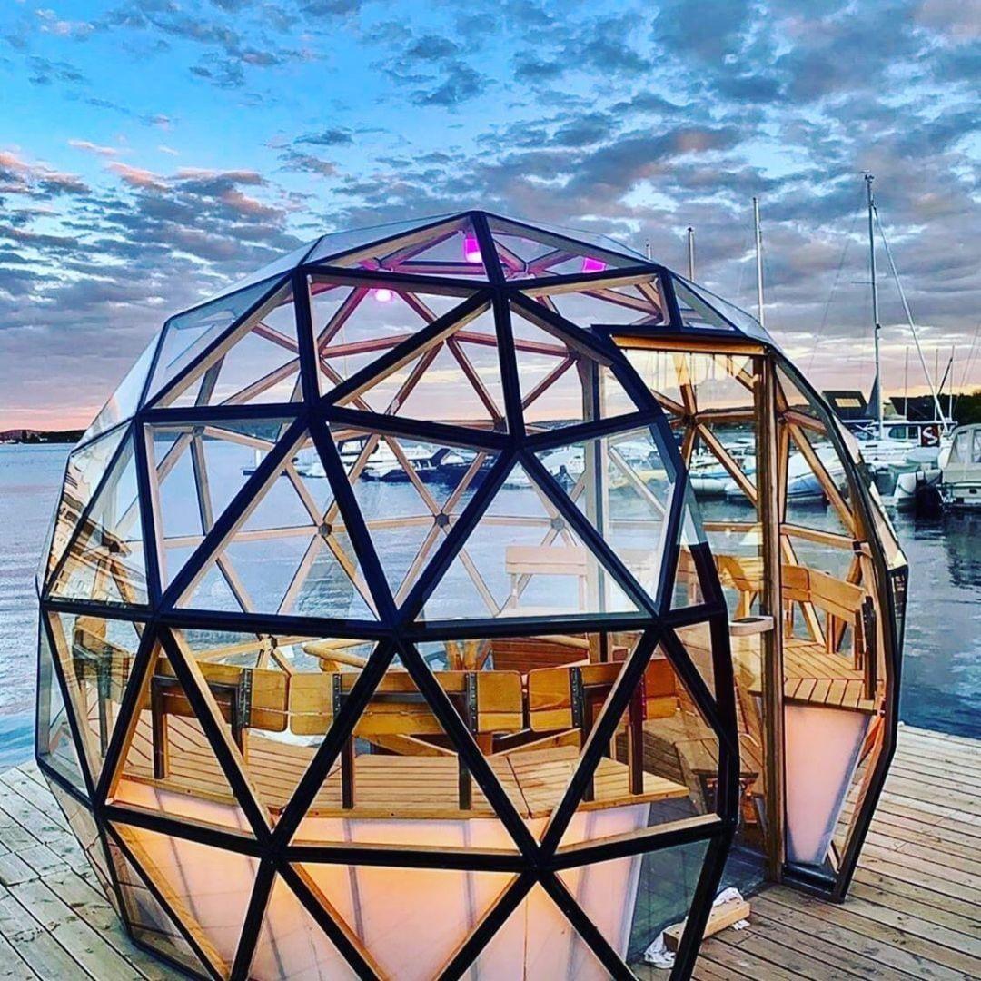 Sauna Glass Dome Single-pane glass
