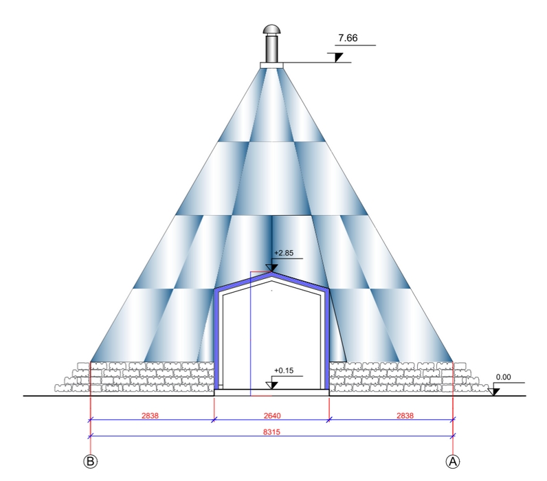 Ø9m (29ft) Insulated Glass Lavvo Cabin