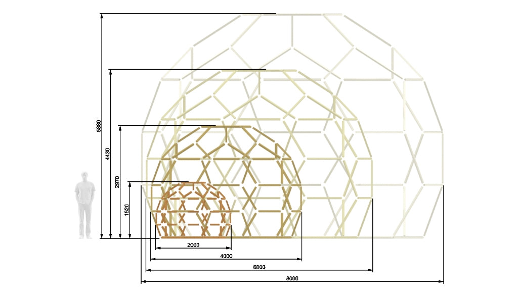 Kit Connettori Dome STAR ICO F2 1/2 Ø1-7m Hobby