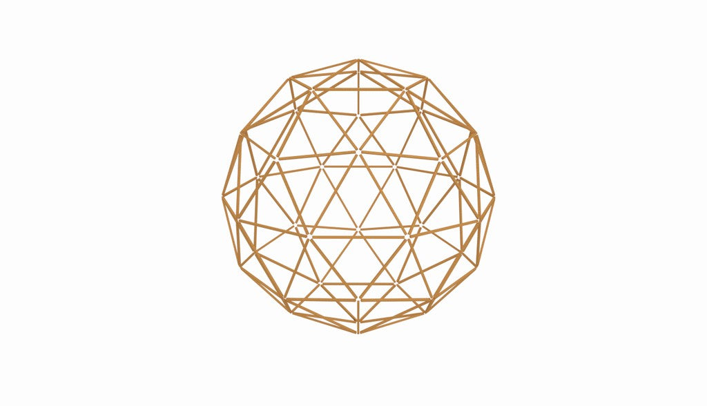 2V 1/1 Geodesic Sphere connectors kit for DIY Icosahedron Ø2-8m / 6,6-26,2ft