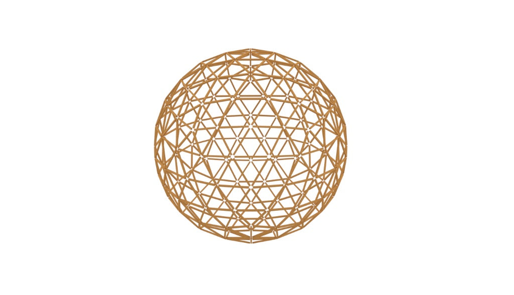 4V 1/1 Geodesic Sphere connectors kit for DIY Icosahedron Ø6-12m / 19,7-39,4ft
