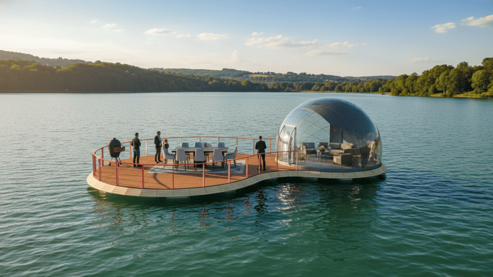 Ø6m H3,5m / Ø19ft 8in H11ft 5in Luxury Aura QUAD™ Raft with Glass Door