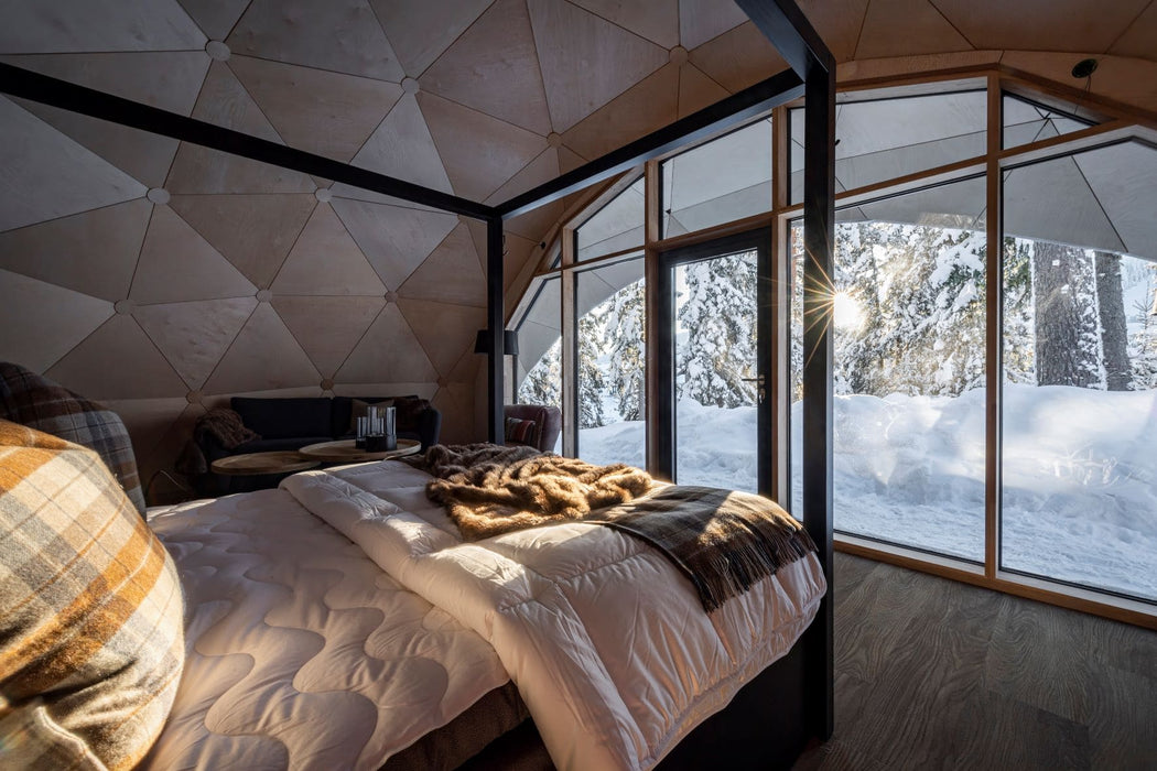 Insulated Glamping Dome with Glass Wall