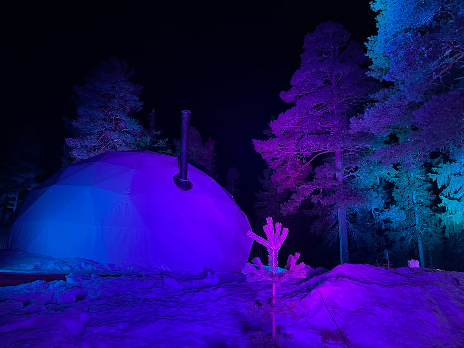 Insulated Glamping Dome with Glass Wall