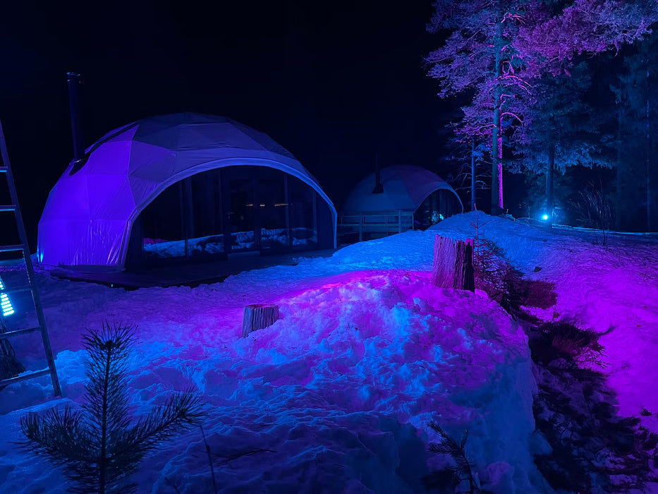 Insulated Glamping Dome with Glass Wall