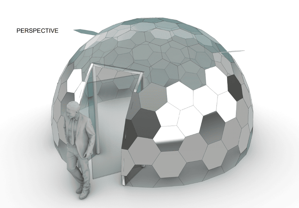 Ø4,5m Luxury Aura Dome™ mit Glastür