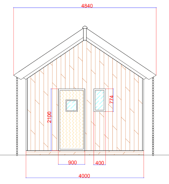 Camping Lodge 4x5m / 13ft 1in x 16ft 4in