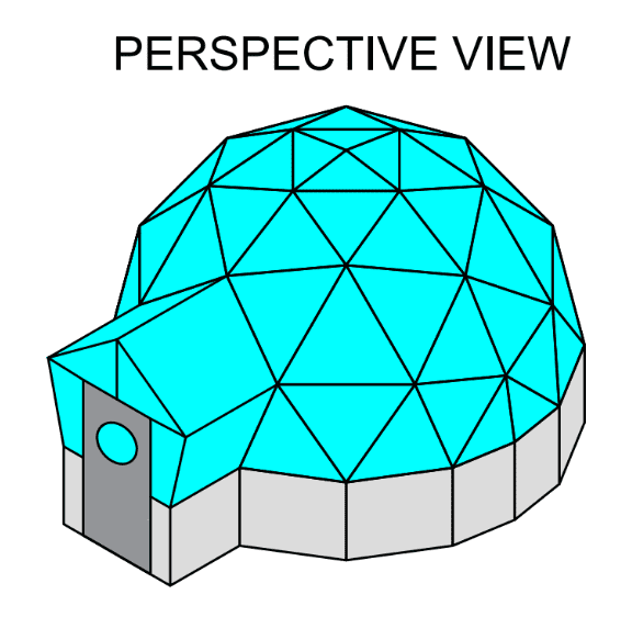 5,5 x 6,4m / 18ft x 21ft OCTA Glass Dome Insulated Glass Dome