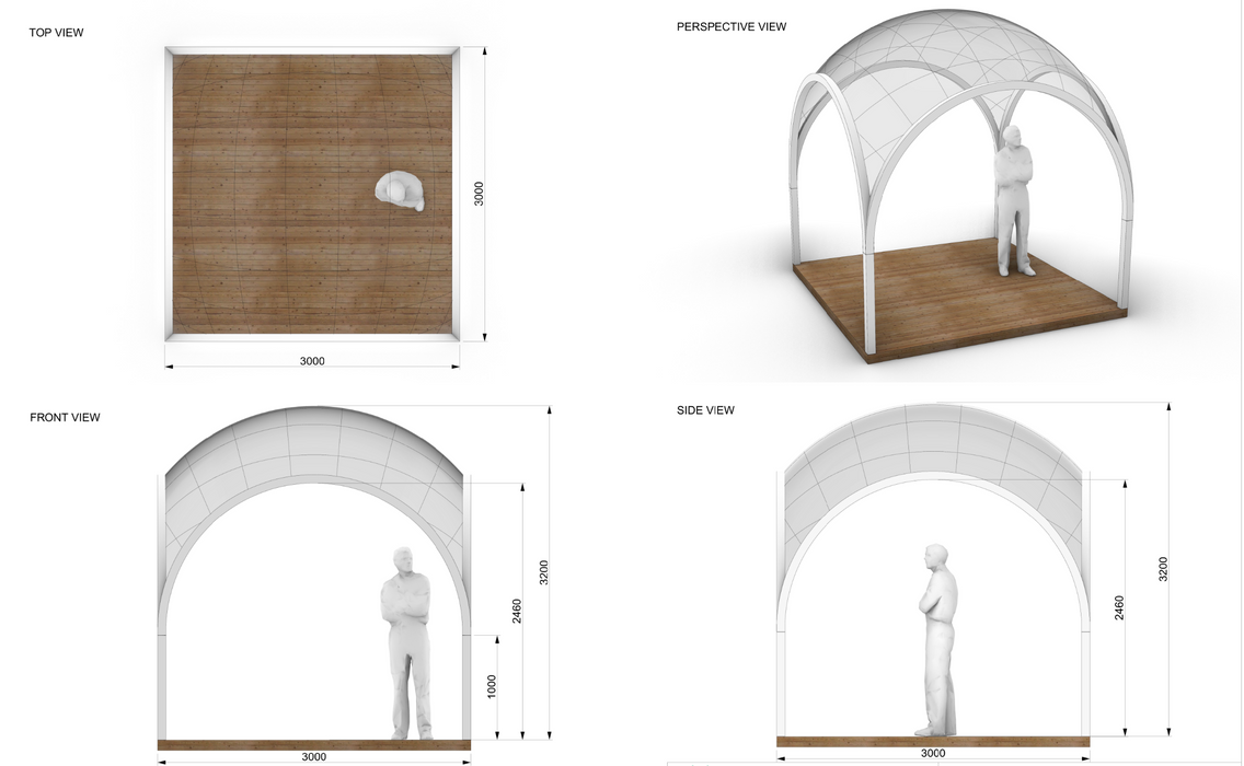 Aura Gazebo 3x3m / 9x9ft