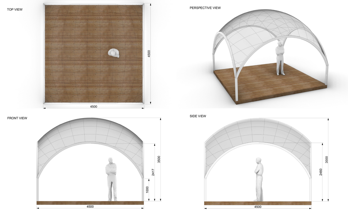 Aura Dome™ Ø6m, H3,5m - ESTÁNDAR - Domo geodésico