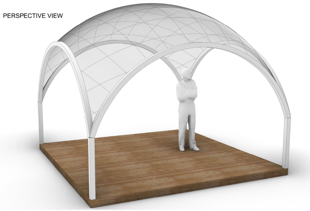 Ø5m Luxury Aura Dome™ avec porte vitrée