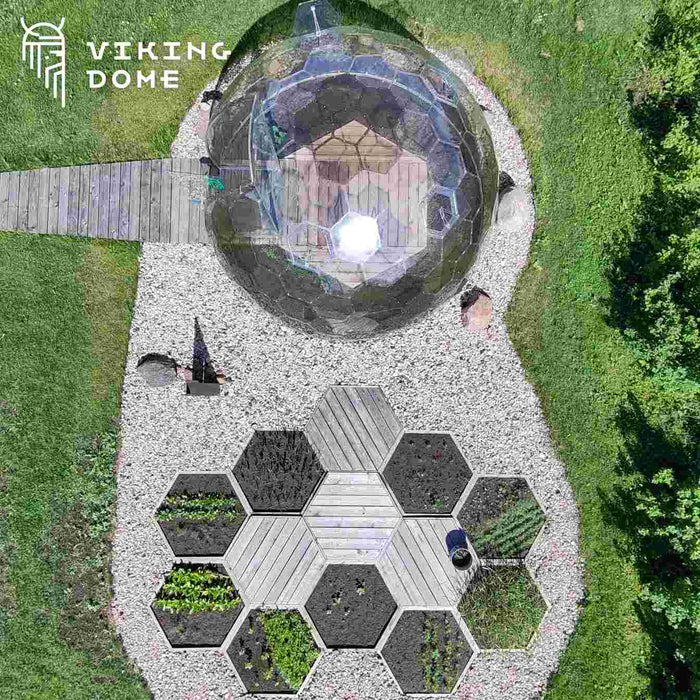 Ø4,5m H2,67m / Ø14ft 9in H8ft 9in Luxury Aura Dome™ with Glass Door