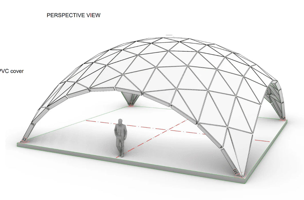 Wood Frame with PVC Cover QUADRO Dome