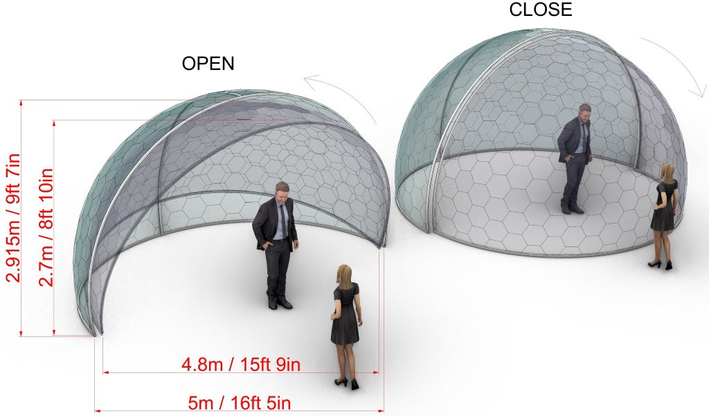 Aura Dome™ - Cubierta de piscina retráctil motorizada