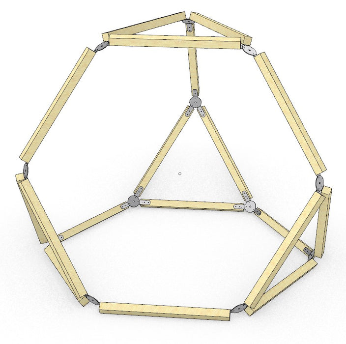 Kit Connecteurs Ø2-8m DIY Icosaèdre 2V 1/2 Dôme STAR