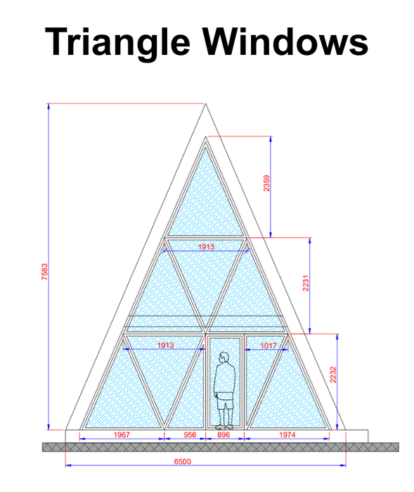 Ø6m Isolierglaskuppel - dauerhafte Gebäude