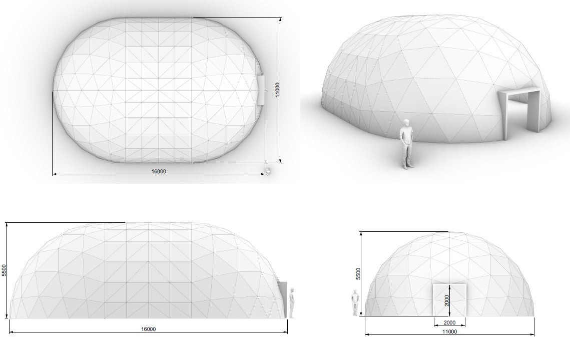Ellipse Tunnel Dome STAR/PVC